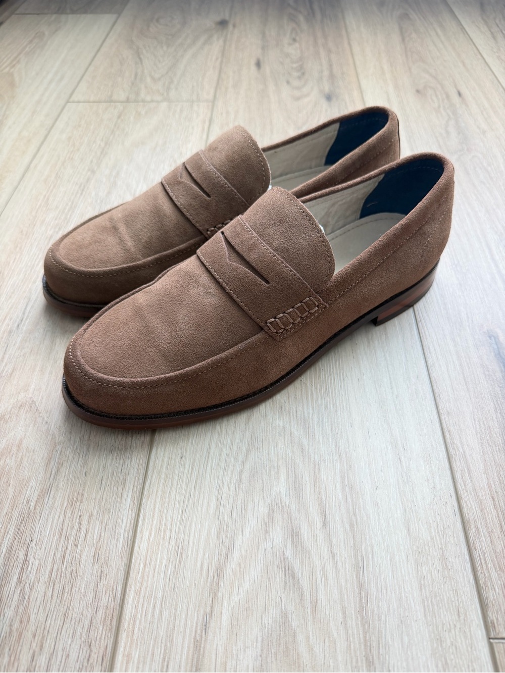 Men's Banana Republic Suede Penny Loafers in Brown